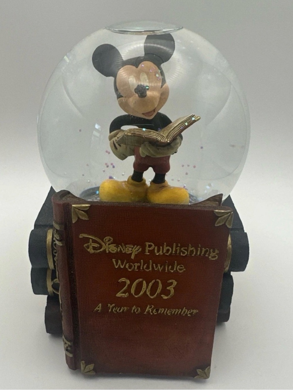 Disney Publishing Worldwide "2003" A Year To Remember Mickey Snow Globe